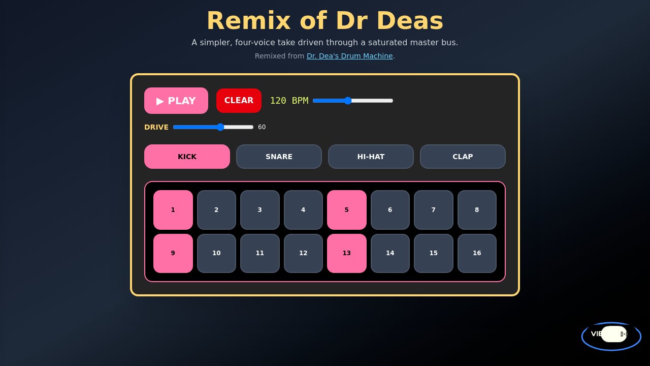 Screenshot of Drive Beat Machine